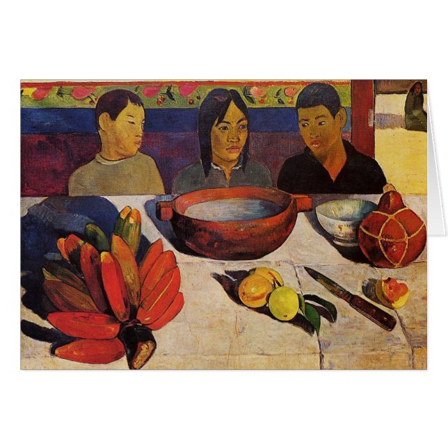 'The Meal' - Paul Gauguin Card (Front Horizontal)