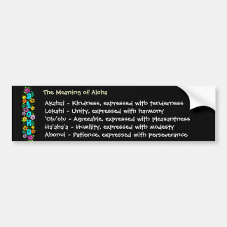 The Meaning of Aloha Bumper Sticker