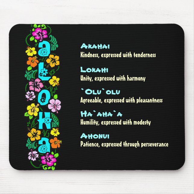 The Meaning of Aloha Mouse Mat (Front)