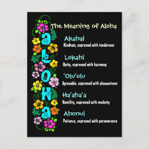 The Meaning of Aloha Postcard