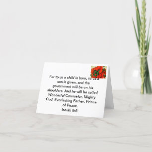 The meaning of Christmas Holiday Card