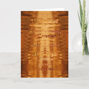 The meaning of Christmas Inspirational Christian Holiday Card