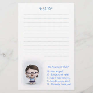The Meaning of "Hello" Stationery