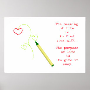 The meaning of life poster