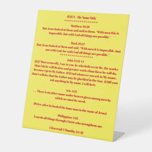 The meaning of the name pedestal sign (Front)