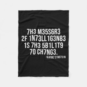 The Measure Of Intelligence Coded Motivational Sci Fleece Blanket