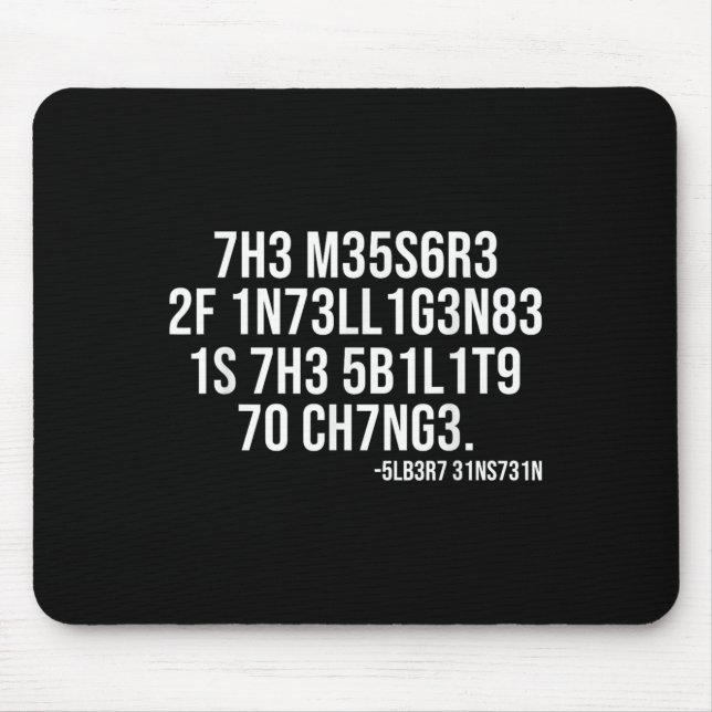 The Measure Of Intelligence Coded Motivational Sci Mouse Mat (Front)