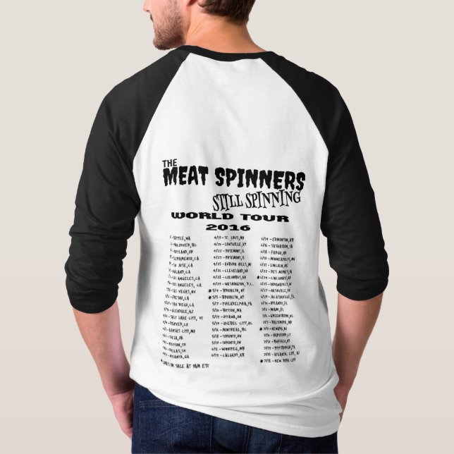 The Meat spinners tour 2016 MENS T-Shirt (Back)