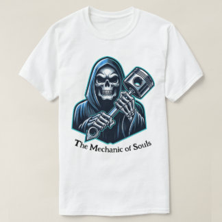 The Mechanic of Souls" Grim Reaper Piston T-Shirt