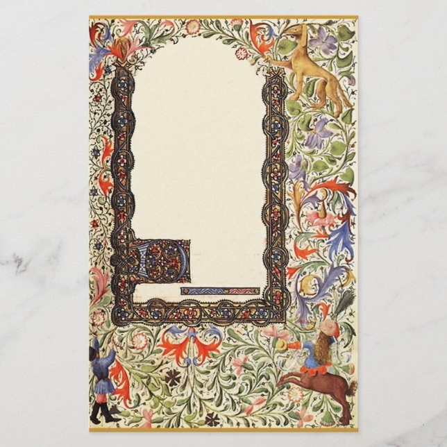 The Mediaeval Book of Hours Vintage Stationery (Front)