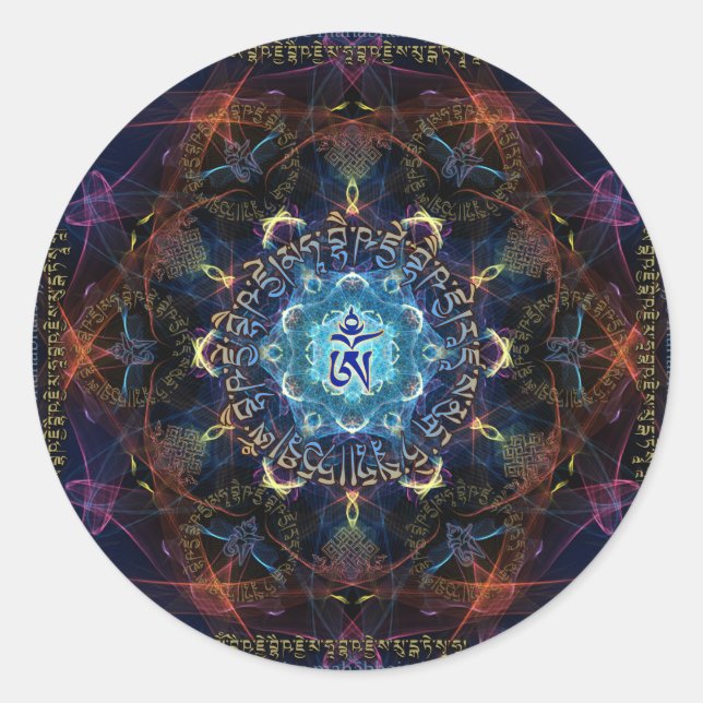 The Medicine Buddha -Bhaisajyaguru Classic Round Sticker (Front)