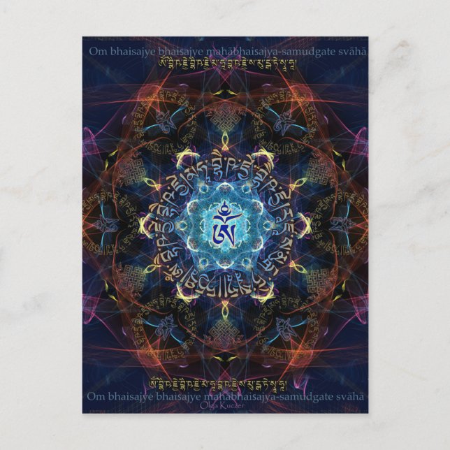 The Medicine Buddha -Bhaisajyaguru Postcard (Front)