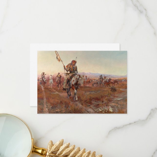 The Medicine Man, 1908 by Charles Marion Russell Thank You Card (Front/Back In Situ)