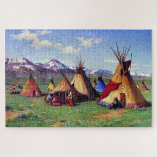The Medicine Teepee Joseph Henry Sharp 1903 Jigsaw Puzzle