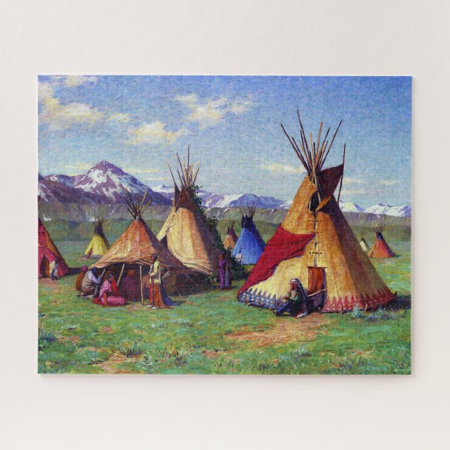 The Medicine Teepee Joseph Henry Sharp 1903  Jigsaw Puzzle (Horizontal)