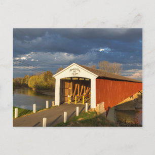 The Medora Covered Bridge Built In 1875 Postcard