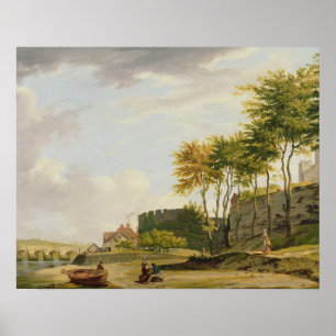 The Medway at Rochester, 1776 (oil on canvas) Poster