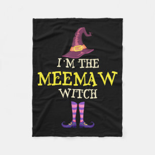 The Meemaw Witch Costume Halloween Funny Witchy Fleece Blanket