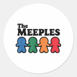 The Meeples Board Gamer Classic Round Sticker