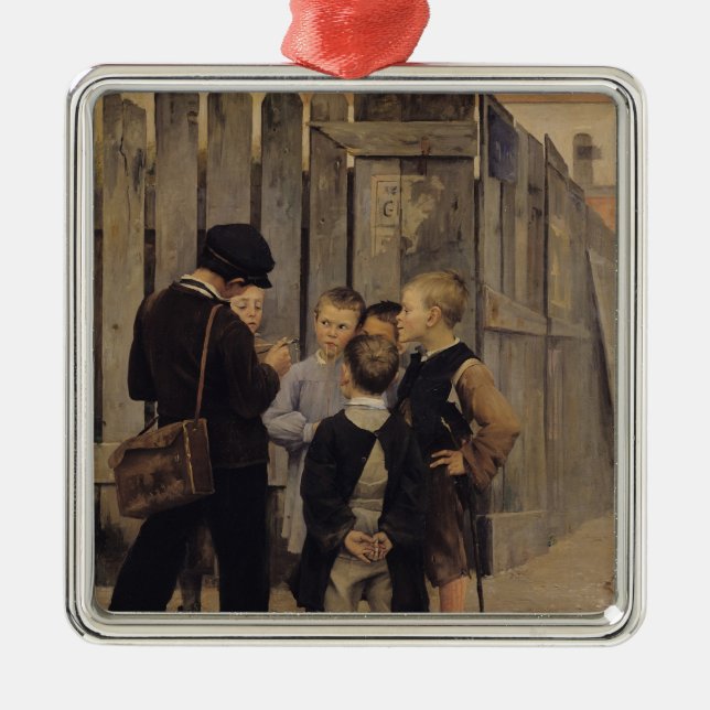 The Meeting, 1884 Metal Tree Decoration (Front)