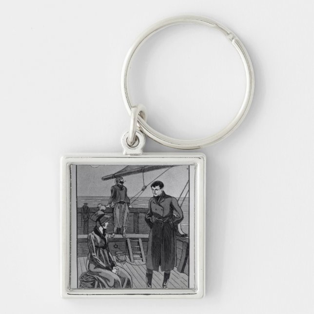 The meeting between Orso and Miss Nevil on Key Ring (Front)