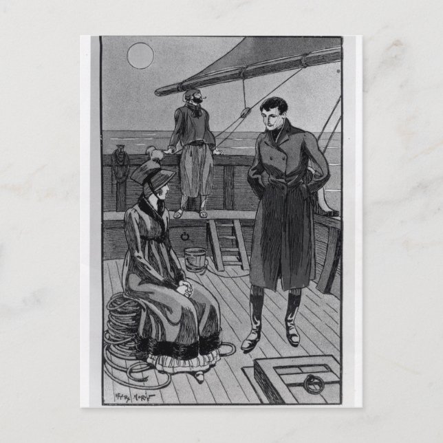 The meeting between Orso and Miss Nevil on Postcard (Front)