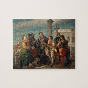 The Meeting Between Titian (1488-1576) and Verones Jigsaw Puzzle