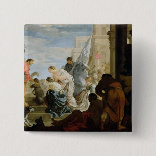 The Meeting of Anthony and Cleopatra, c.1645 15 Cm Square Badge