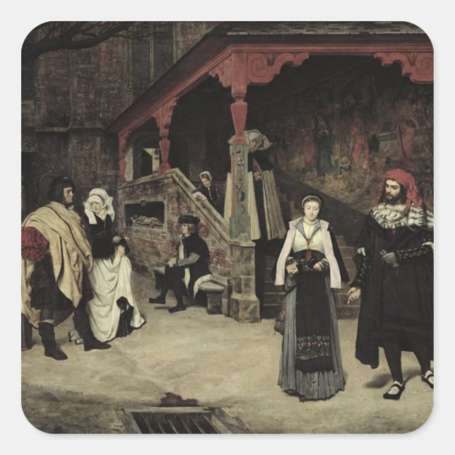 The Meeting of Faust and Marguerite, 1860 Square Sticker (Front)
