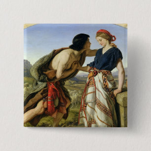 The Meeting of Jacob and Rachel, 1853 15 Cm Square Badge