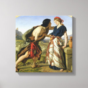 The Meeting of Jacob and Rachel, 1853 Canvas Print