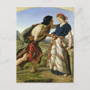 The Meeting of Jacob and Rachel, 1853 Postcard