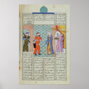 The meeting of Khosro and Chirin in the palace Poster