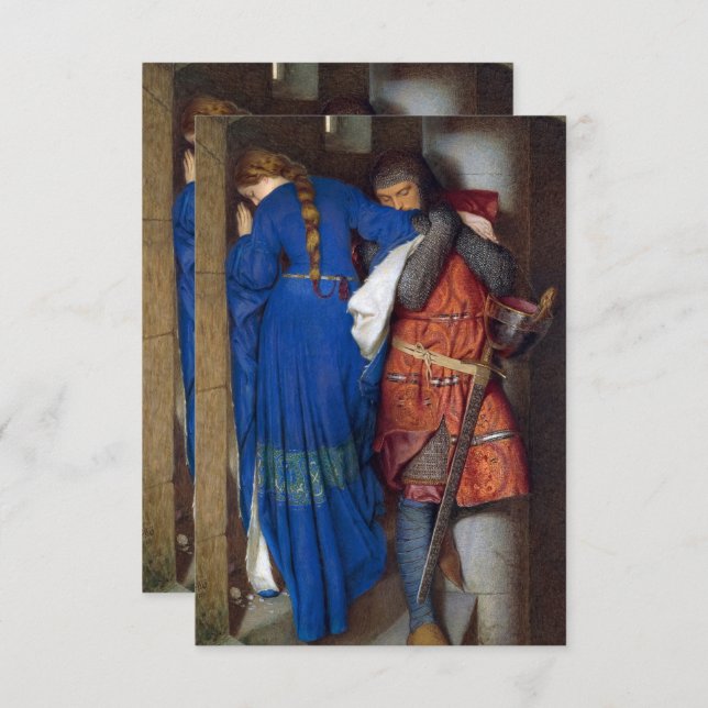 The Meeting on the Turret Stairs by F. W. Burton Enclosure Card (Front/Back)