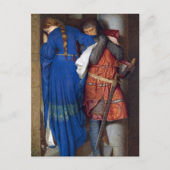 The Meeting on the Turret Stairs by F. W. Burton Invitation Postcard (Front)