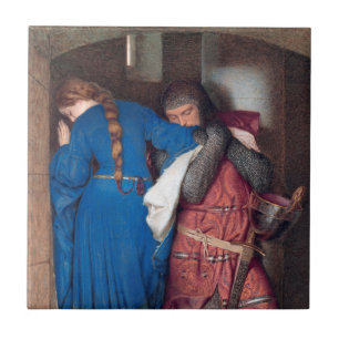 The Meeting on the Turret Stairs (by F.W. Burton) Tile