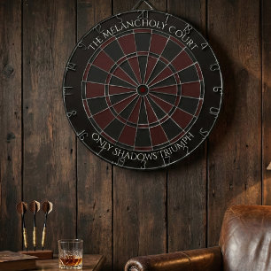 The Melancholy Court - Gothic Dark Academia Custom Dartboard