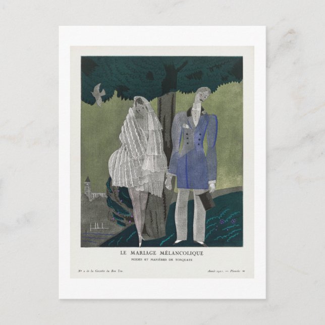 The Melancholy Marriage, Charles Martin Postcard (Front)