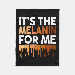 The Melanin Melanated Black History Month Juneteen Fleece Blanket