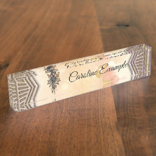 The melody of nature, dance of the flower fairy. nameplate