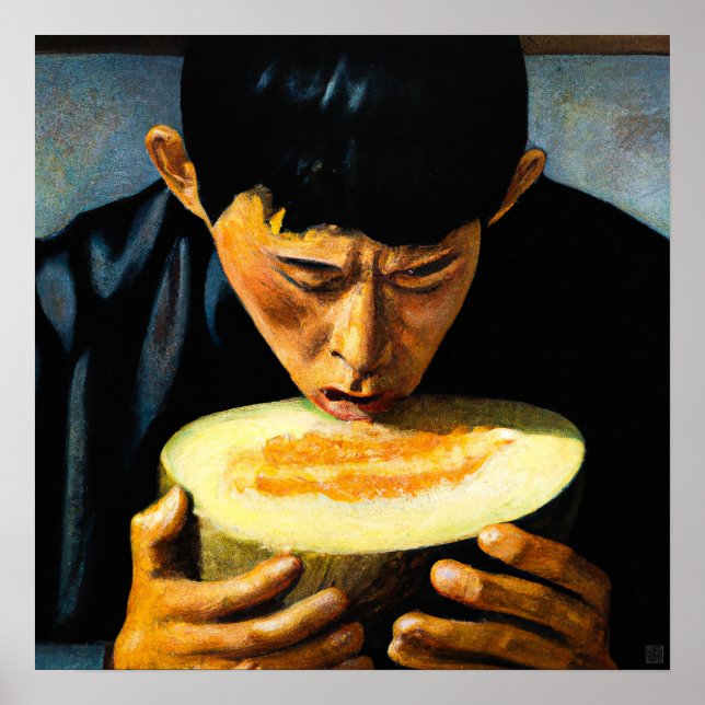 The Melon Eater - Canvas Art Print (Front)