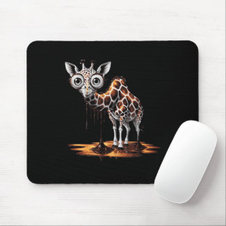 The Melting Giraffe Funny Surreal Art Design Mouse Mat