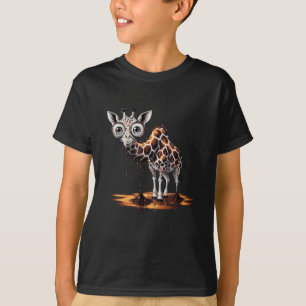 The Melting Giraffe Funny Surreal Art Design T-Shirt