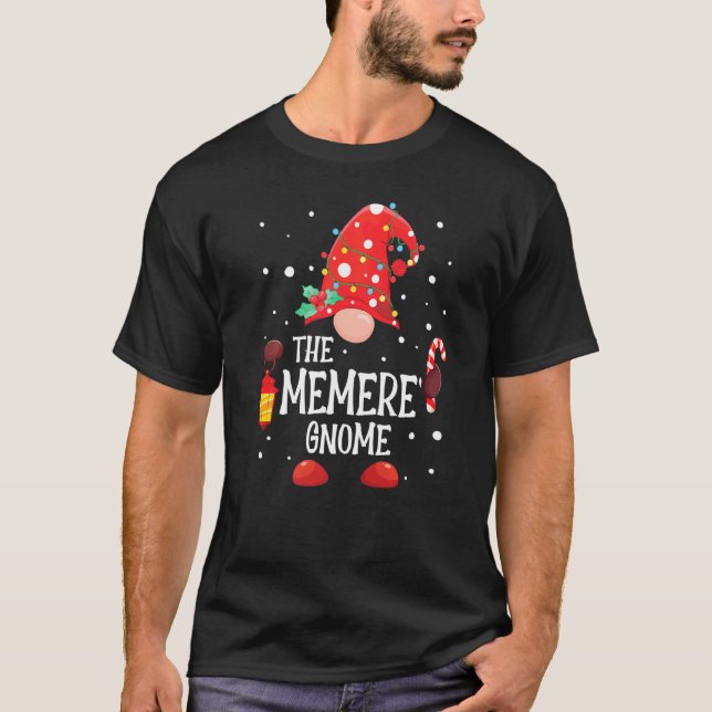 The Memere' Gnome Matching Family Christmas Gnome  T-Shirt (Front)
