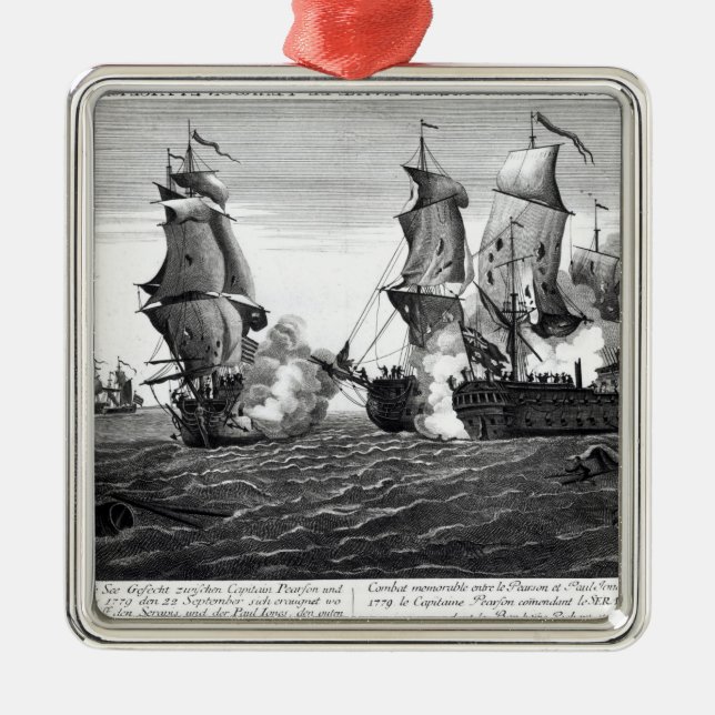 The Memorable Combat Between Captain Pearson Metal Tree Decoration (Front)