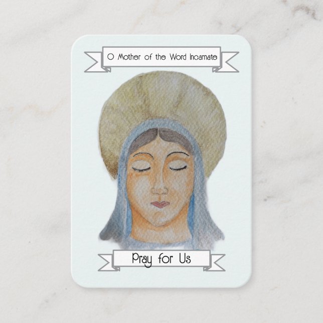 The Memorare Prayer Card – Our Lady (Front)