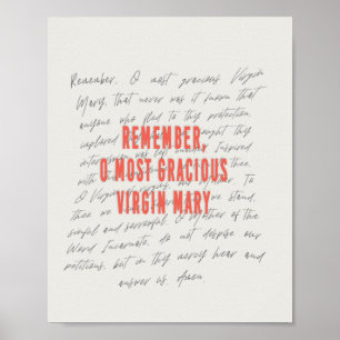The Memorare Prayer Poster