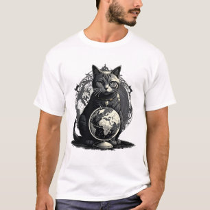 The Meow of the Earth , Cat Gothic Art T-Shirt