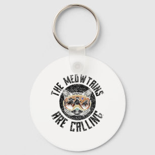 The Meowtains Are Calling Cat Skiers Skier Ski Ski Key Ring
