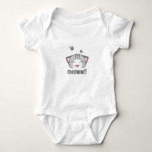 The meoww baby jersey bodysuit design
